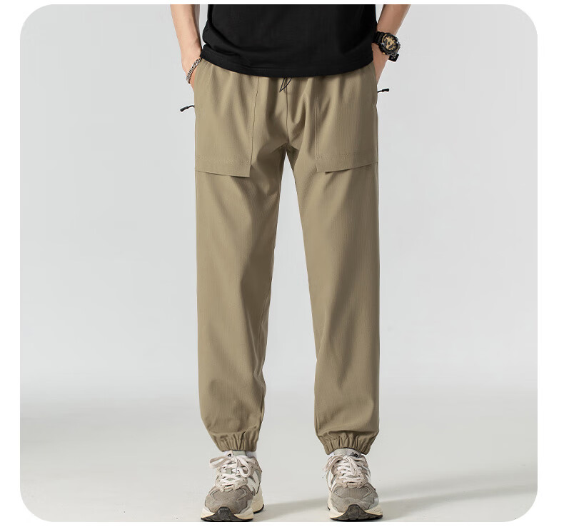 JEEP Men's Outdoor Windproof Waterproof Hiking Cargo Pants Loose Fit Khaki 4XL 13
