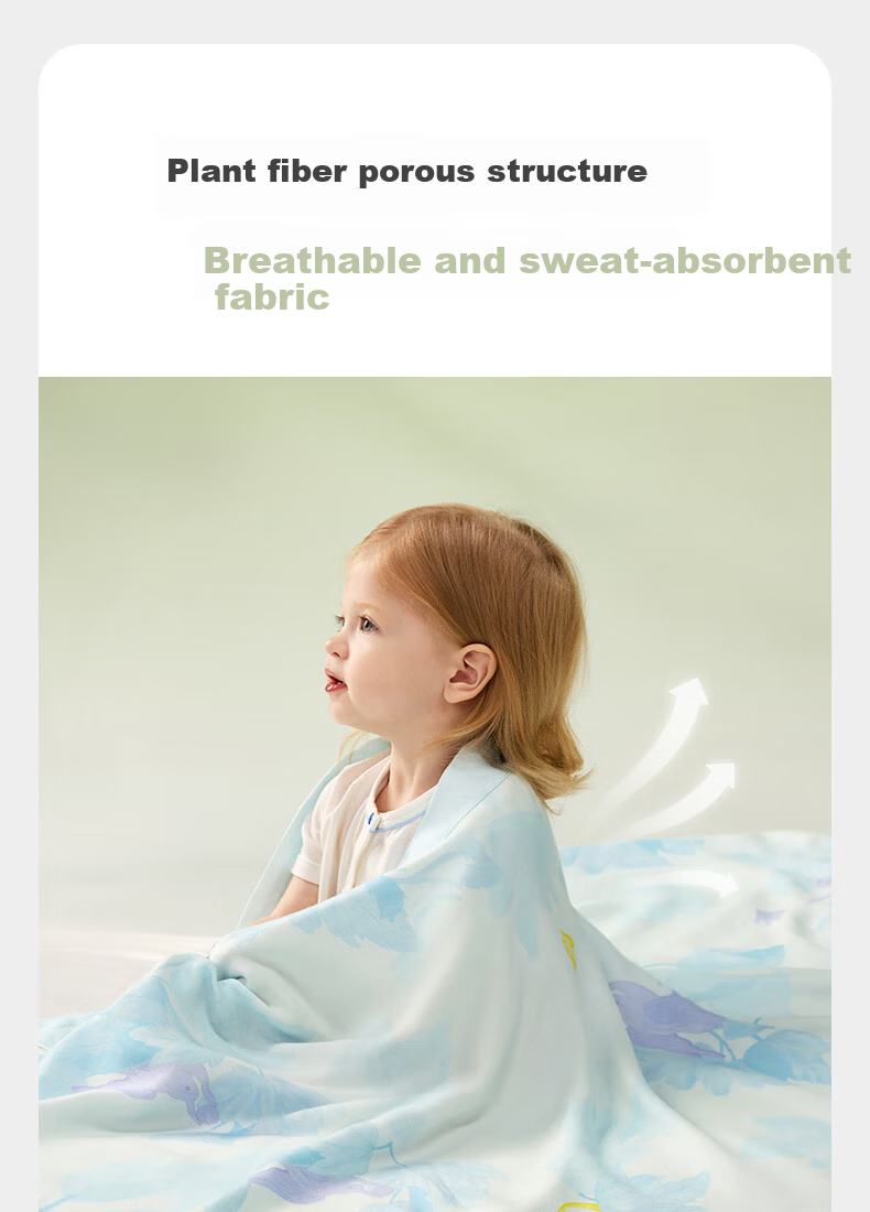 Babycare Summer Baby Air Conditioning Quilt, Cooling Blanket, Natural Cool Gauze Blanket, Mint Ice Lemon Flavor, 110*140CM 15