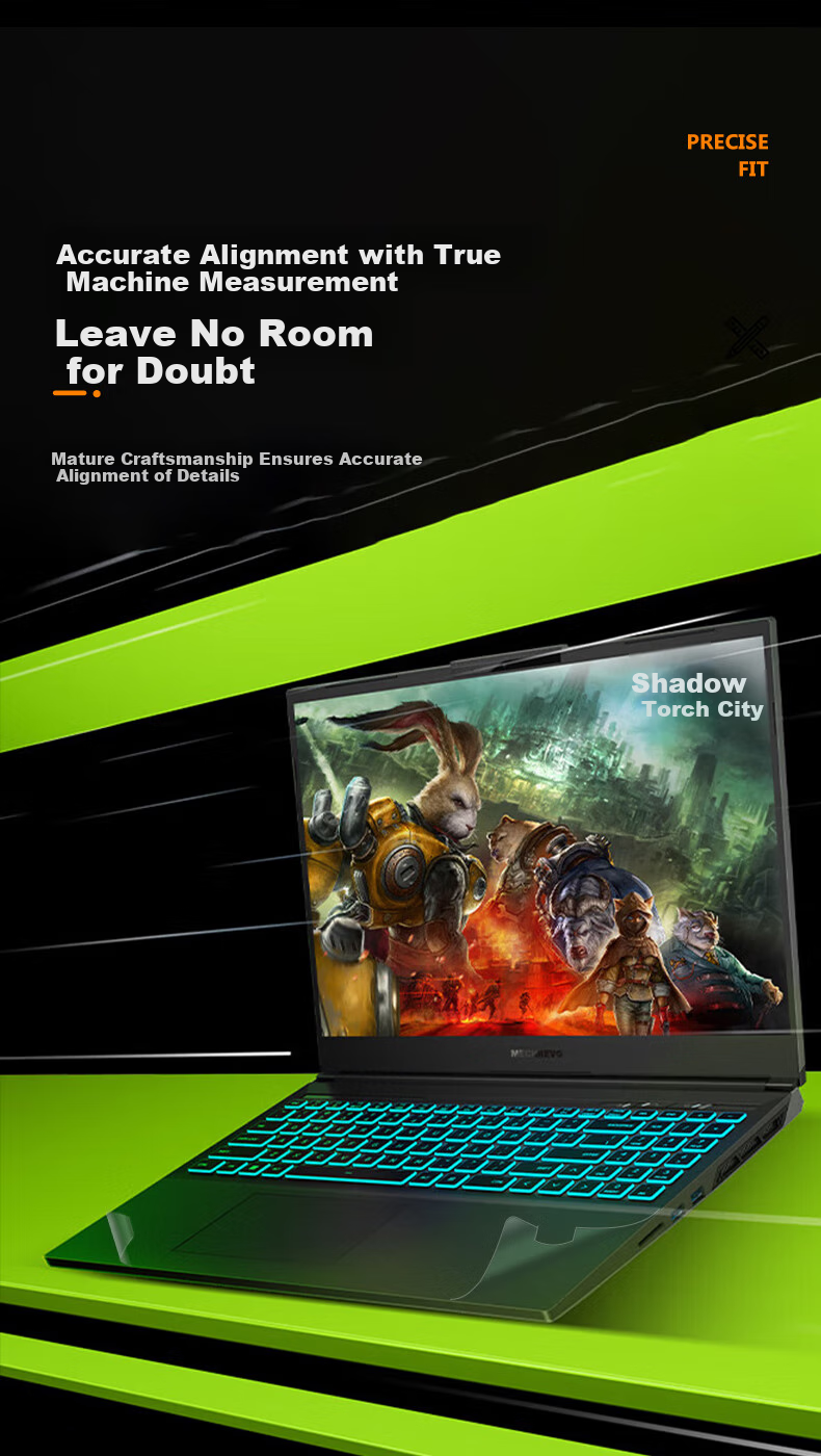 Jiasu Mechanical Revolution Aurora X/Jiaolong 16 Pro 2025 Trendy Edition Case Film, 16-Inch Gaming Laptop Full Set of Body Stickers, Frosted Transparent Case Protective Film 2