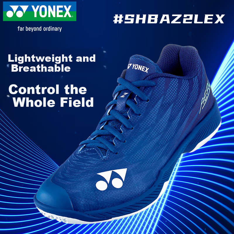 YONEX Badminton Shoes, Lightweight Professional Competition Power Cushion for Women, SHBAZ2LEX Navy Blue, Size 37