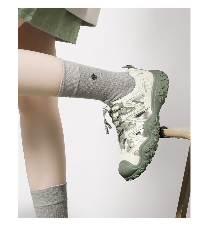 HUANQIU Thick-Soled Ugly-Cute Hiking Shoes for Women, 2026 New Outdoor Trekking Shoes, Versatile Casual Couple Dad Shoes 46