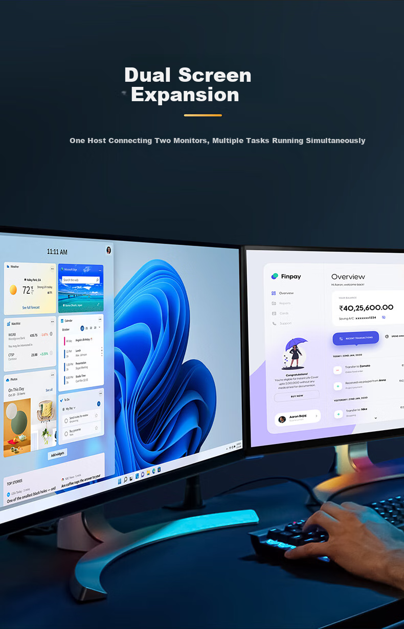 BIAZE HDMI 2.0 to DP Adapter Cable, LT6711 Chip, DisplayPort Male 4K 60Hz Video Connection Cable, Laptop to Monitor Converter, 1.8 Meters 5