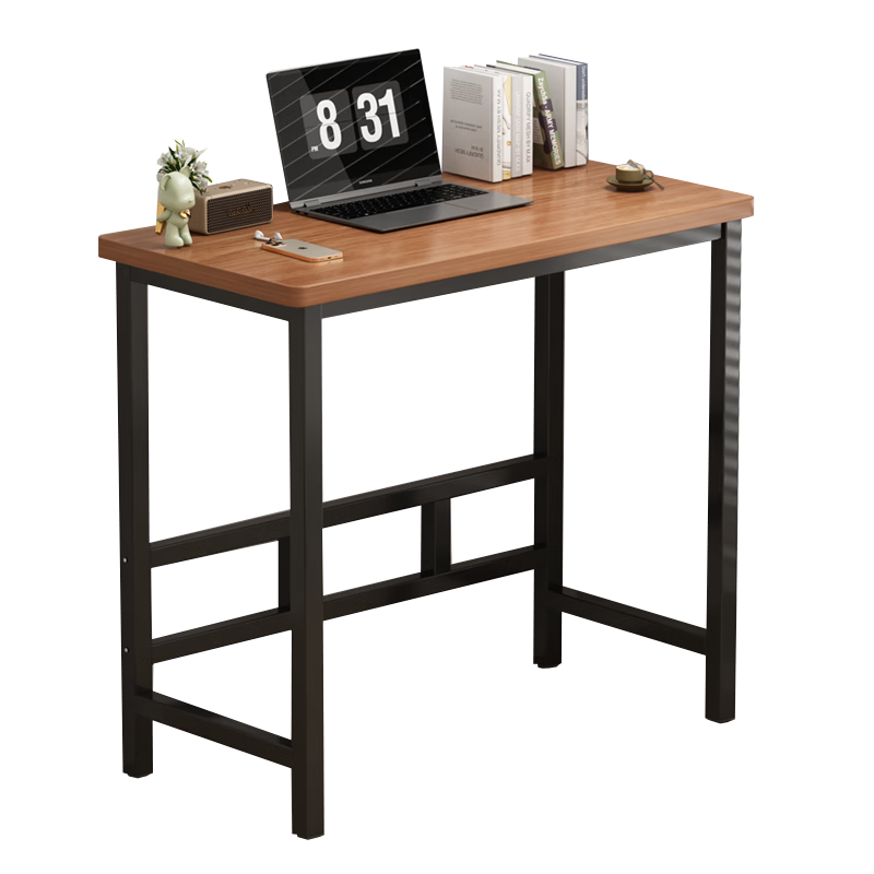 Zhuobo Computer Desk Home Study Table Small Desk Bedside Table Coffee Table BZ51 Walnut Color 100*40cm