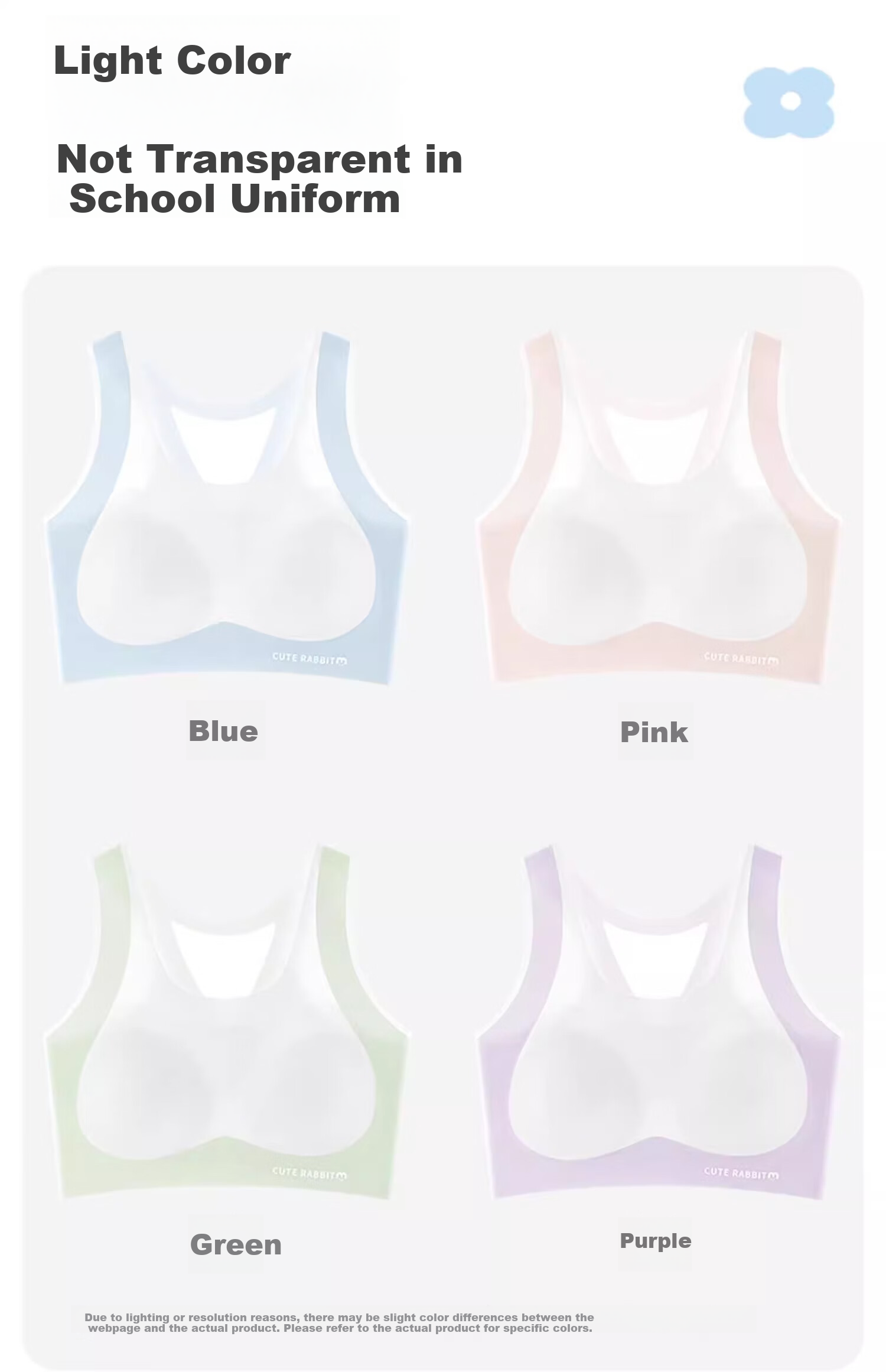 YUZHAOLIN [2-Pack] Girls' Underwear Bra, Student Middle School High School Puberty Teenage Girls' Second Stage Underwear 20