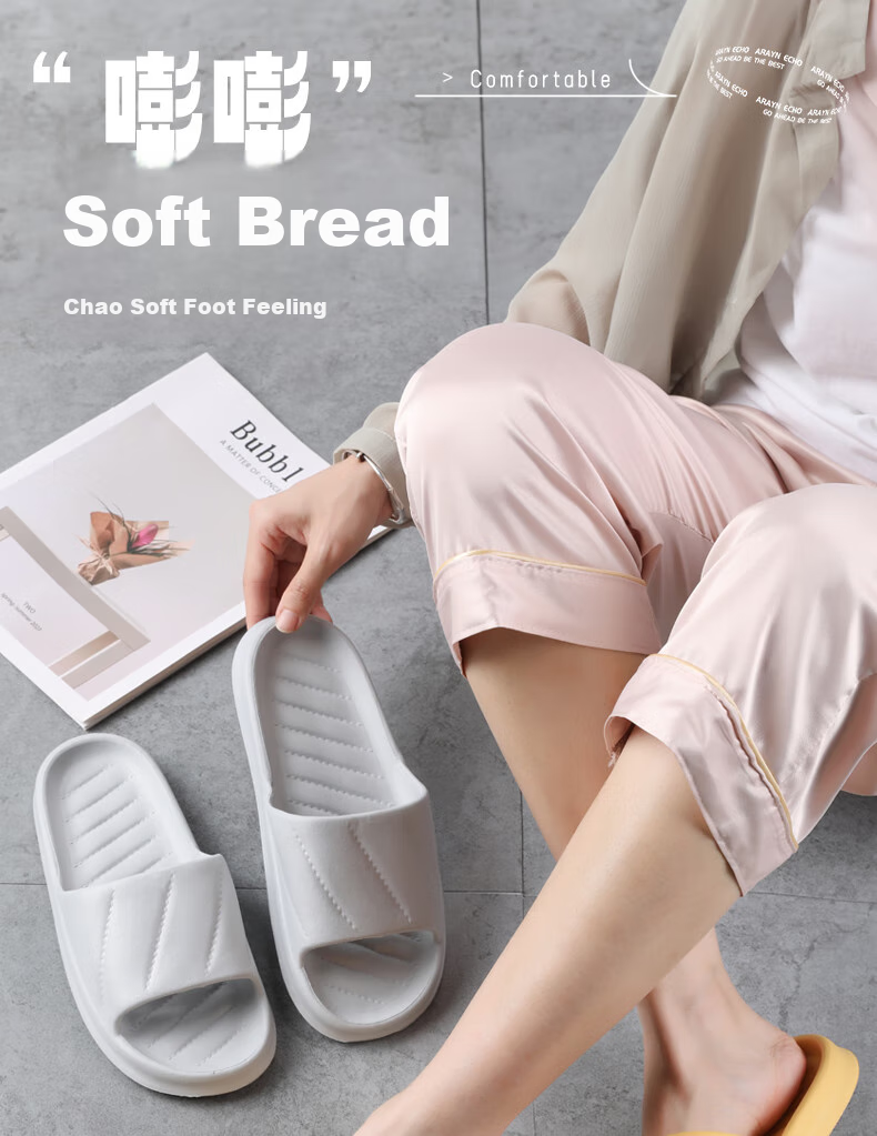 FOOTOPPO Slippers for Women And Men, Summer Home Use, Non-Slip Couple's Indoor Thick-Soled Bathroom Slide Sandals 1
