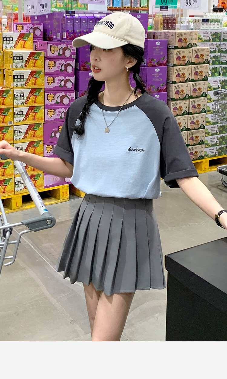 TonLion 2025 Women's Crew Neck Raglan Sleeve Letter Print Short Sleeve T-Shirt WP Black / Second Batch L 14