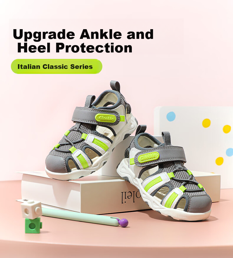 Ginoble Baby Toddler Soft Sole Breathable Sandals Functional Shoes GW1735 White Summer 2025 Unisex 1