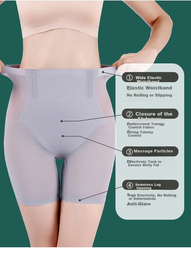 YUZHAOLIN High-Waisted Tummy Control Panties for Women, Waist-Cinching, Belly-Slimming, Butt-Lifting Shaping Shorts, Ultra-Thin Summer Safety Shorts 6