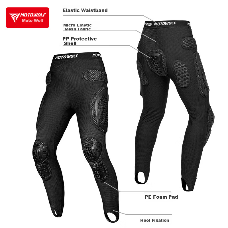 MOTOWOLF Motorcycle Anti-Fall And Anti-Collision Armor Set, Off-Road Motorcycle Riding Armor, Chest And Back Protection Full Set Protective Equipment
