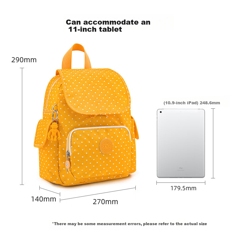 Kaplin Spring Summer New Backpack Monkey City Pack S Black Letter Print Birthday Gift 1