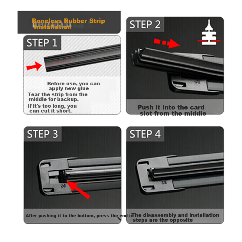Aolin Wiper Blade Rubber Strip, Wiper Rubber Strip for GAC Honda Accord 8th And 9th Generation, Accord 9th Generation 9.5 Generation/Crosstour Rubber Strip
