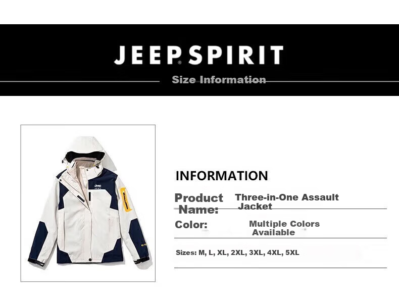 JEEP SPIRIT Unisex Single-Layer Outdoor Windproof, Warm And Cold-Resistant Jacket, Hiking Coat 10