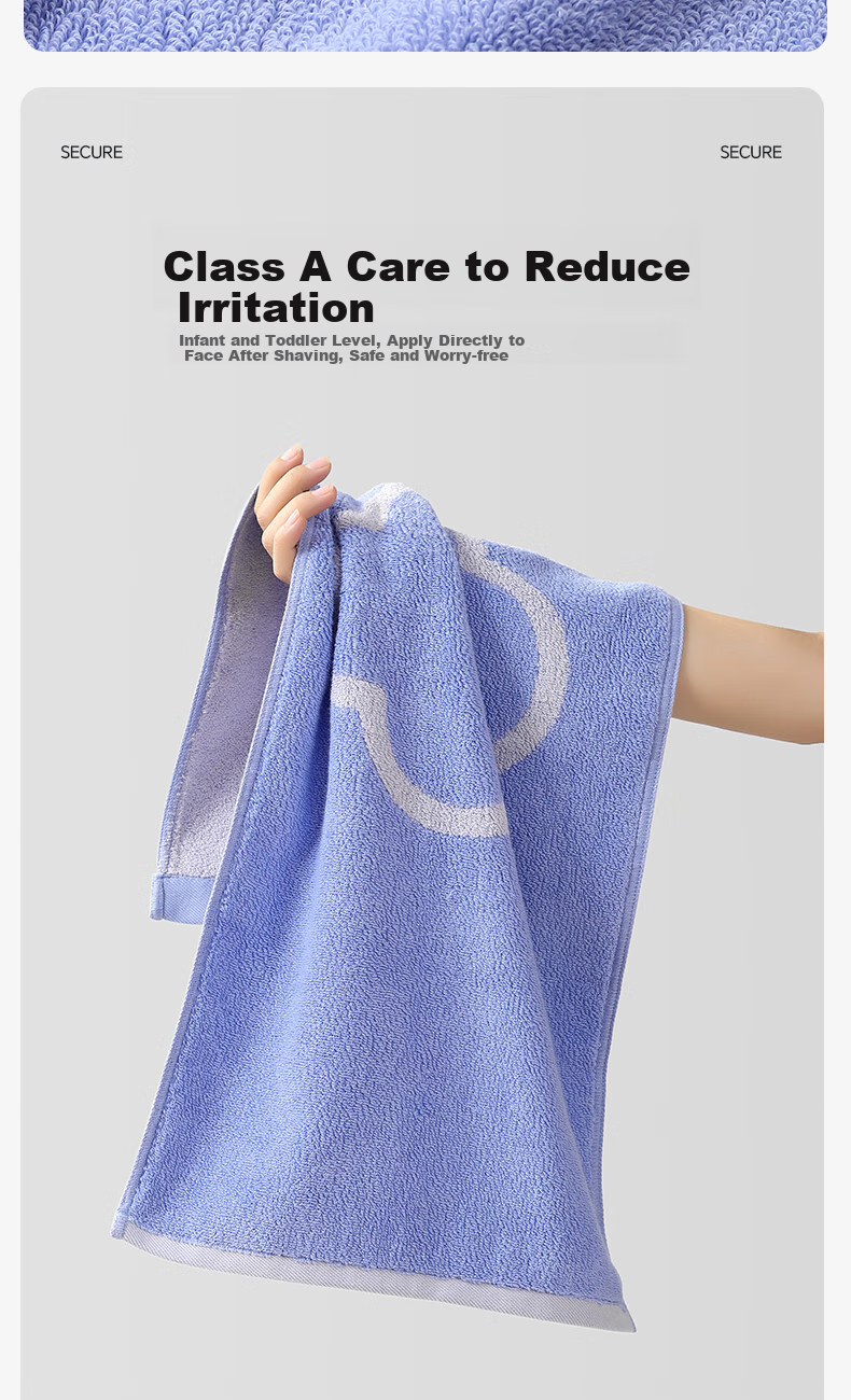 Grace Five-Star Hotel Towels, 130G*2 Pieces, Class A Xinjiang Cotton, 100% Pure Cotton, Face Washing And Bath Towels, Recommended for Couples 8