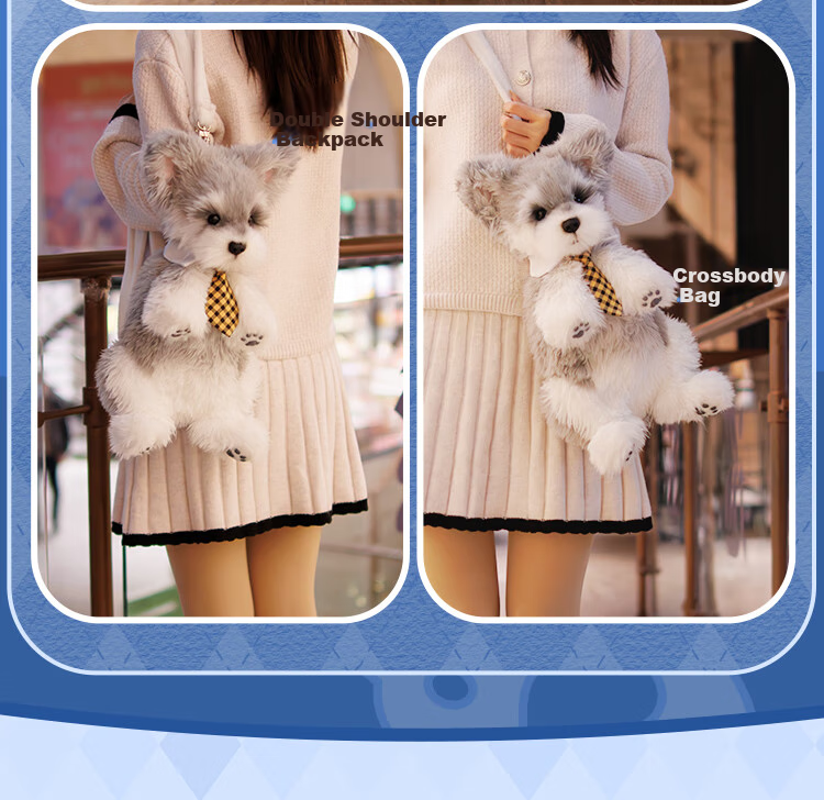 Chongker Faux Corgi Plush Toy Dog Stuffed Animal Gift Box Set for Children's Birthday Present Girls 9