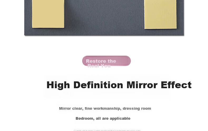 Jiashigao Acrylic Soft Mirror, Self-Adhesive Wall-Mounted Mirror, Bathroom Mirror, Dressing Mirror, Makeup Mirror, 4-Piece Set, Full-Length Mirror for Bathroom 18