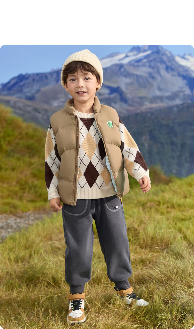 BALABALA Children's down Vest Winter Clothing, Boys And Girls Stand-Collar Jacket, Warm And Cute 23