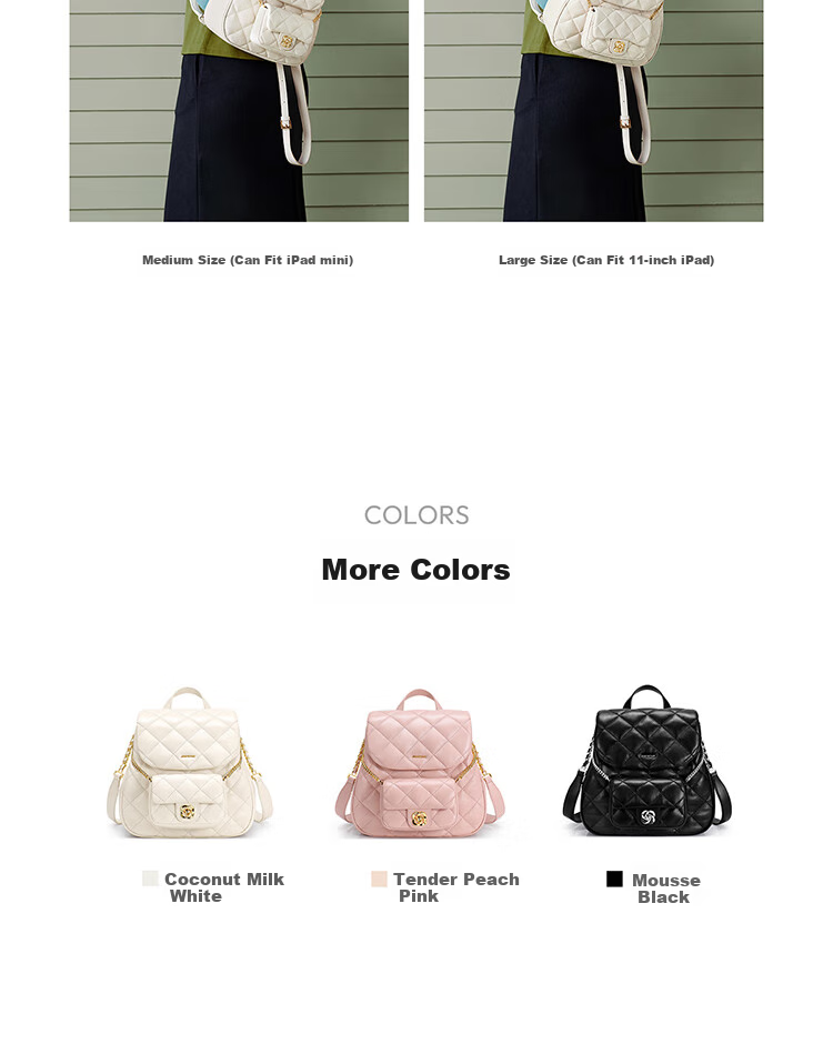 JUST STAR Backpack for Women, 2026 New Style Bag, Light Luxury Commuter Lightweight Travel Backpack, Schoolbag, Birthday Gift 10