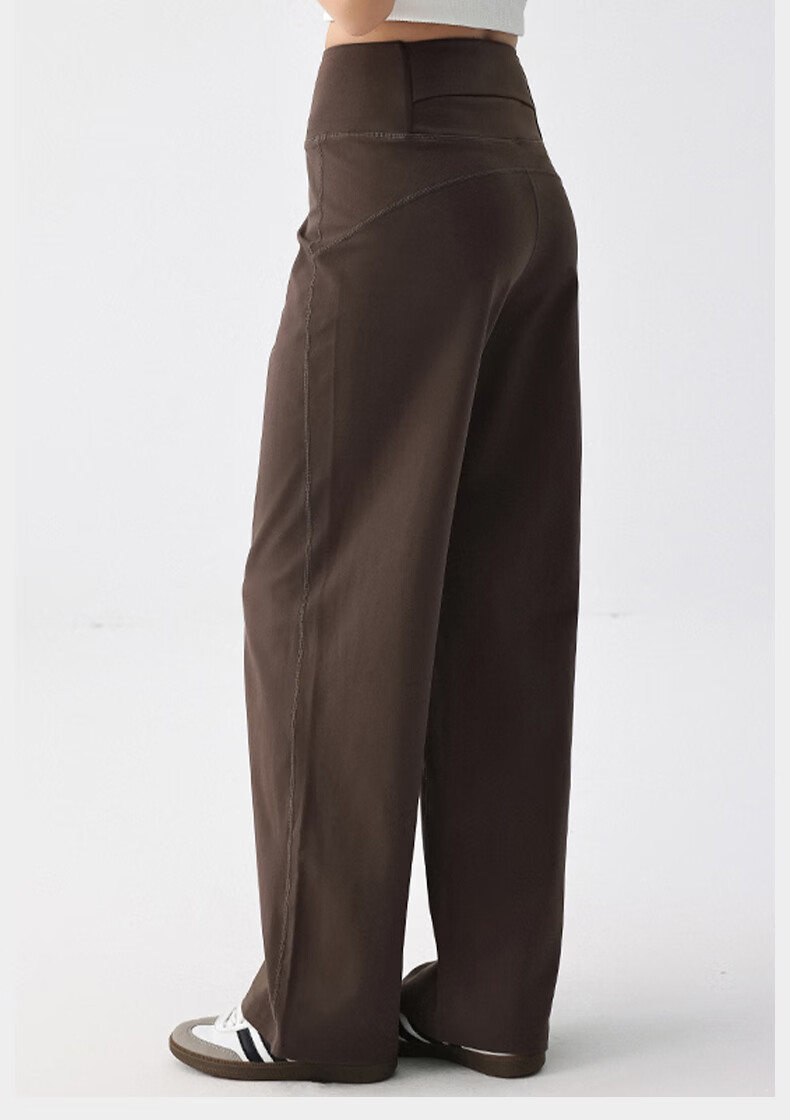 XUEXIMAN Loose Fit Straight Leg Sports Pants High Waist Pilates Running Training Breathable Yoga Fitness Trousers 14