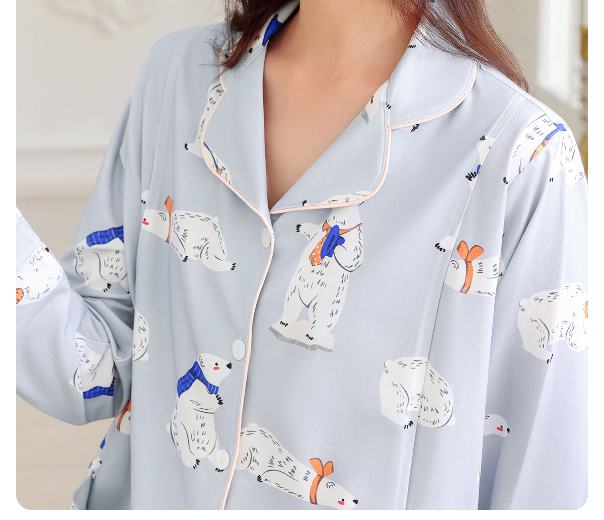 JOYNCLEON Postpartum Maternity Pajamas Women Tianshan Cotton Spring Summer Nursing Homewear XL Jyz179431 15