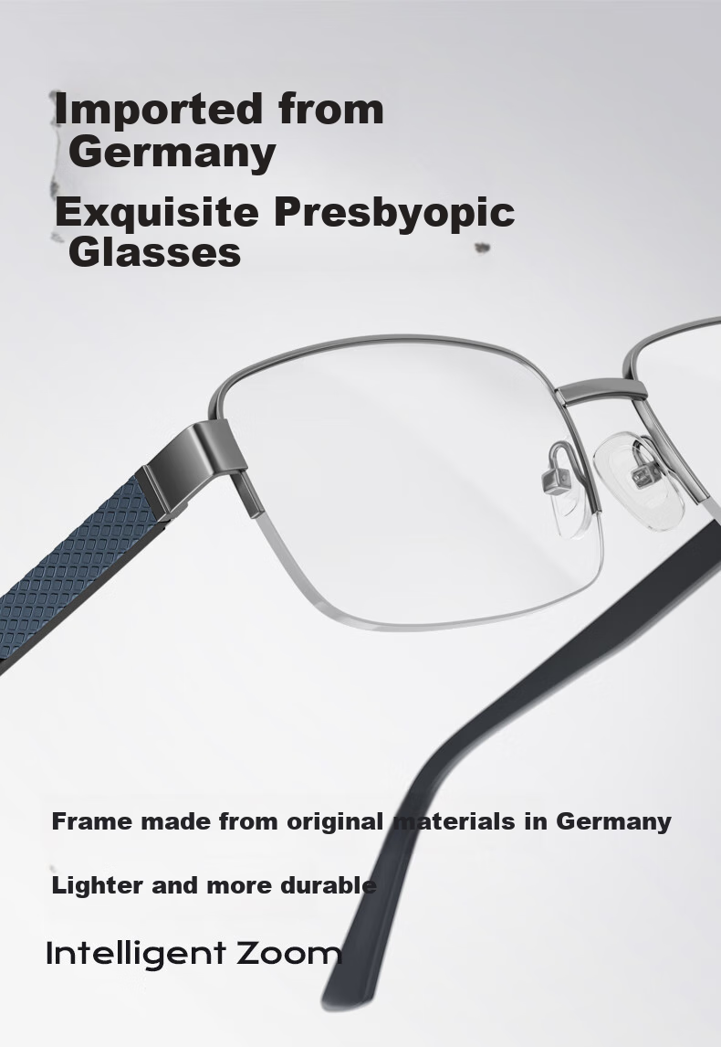 WESEE Reading Glasses for Men, Bifocal German Imported Presbyopic Glasses, Auto-Focus High-Definition Anti-Blue Light Glasses for Back to School 8