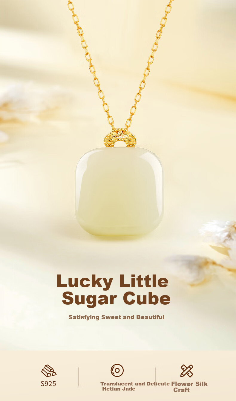 Yang Chuang Shi Shang China Gold Hetian Jade Silver Necklace for Women, 2026 New Style Birthday Gift for Wife, Girlfriend, Mother S925 1
