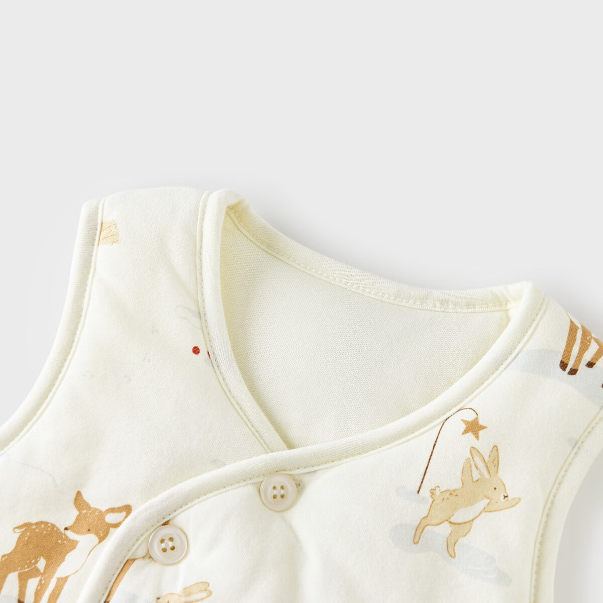 TONGTAI Baby Vest Autumn Winter Pure Cotton Padded Baby Clothes Children's Sleeveless Vest Brown 66cm