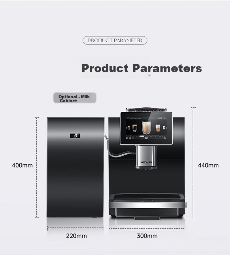 Jinu (Jetinno) [7-Day Trial] Fully Automatic Coffee Machine for Home And Office Use with Integrated Grinding (64mm Flat Blade), Dual Boiler, Self-Cleaning JL15 (20g Ground Coffee Container) 28