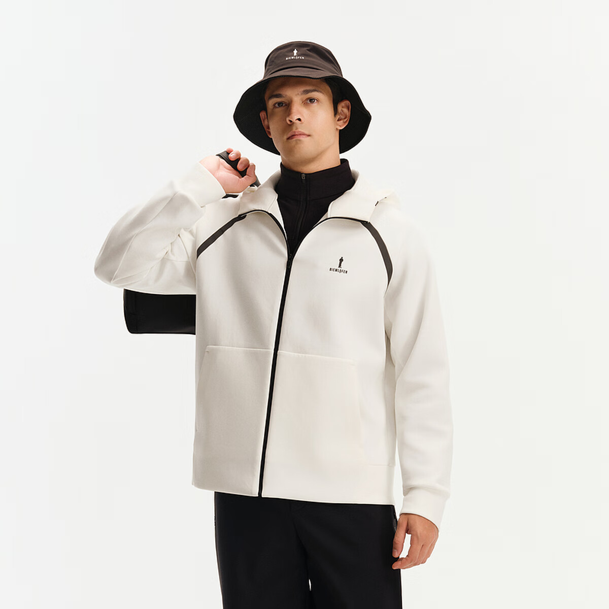 Biyinlefen [Ultra Soft Air Layer] 2025 Autumn New Men's Casual Sports Soft Oversized Hooded Jacket