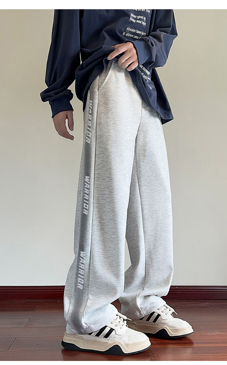Warrior Pants for Men, Autumn Straight-Leg Casual Trousers, Draping Wide-Leg Pants, Versatile Sports Pants for Me 9