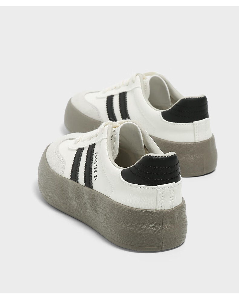 FOREVER21 Thick-Soled Genuine Leather Training Shoes for Women, 2025 New Autumn Style, Breathable Versatile Classic Retro Casual Sneakers to Match Skirts 6