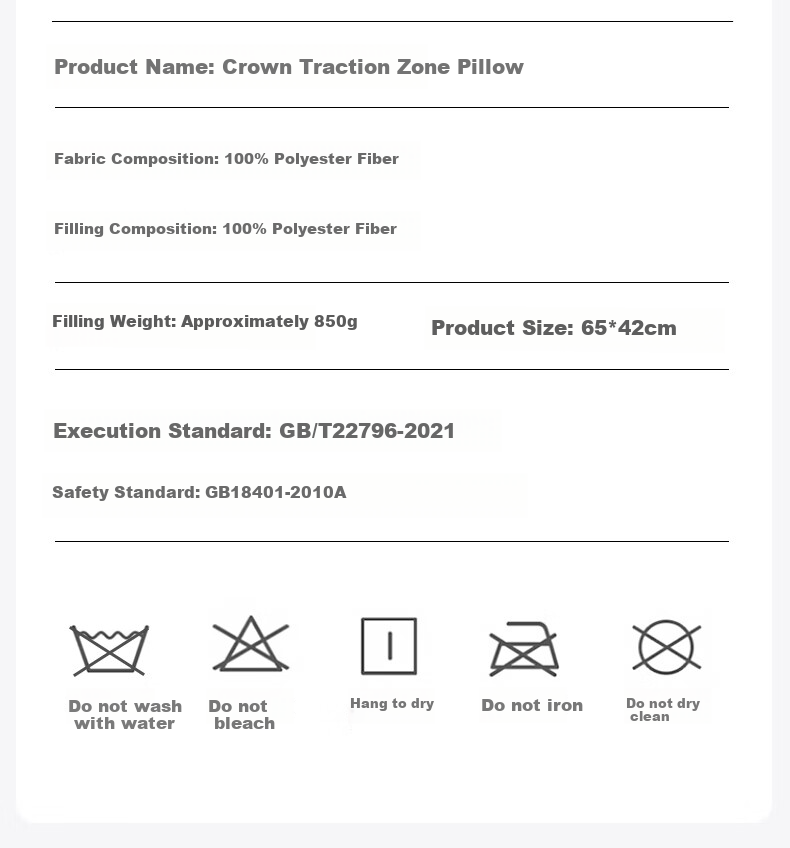CROWN Pillow, Cervical Spine Protection, Deep Sleep Pillowcase, Adult Men's Sleeping Pillow, Specialized for Sleeping, Non-Sagging, Hotel Use, One Pair for Two 13