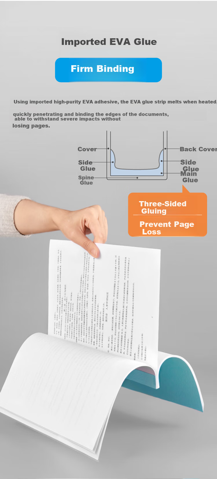 DSB (Disbi) High Transparency Thermal Binding Covers A4, Specialized Glue Binding Covers for Thermal Binding Machines, Light Blue, 6mm, Pack of 10 9