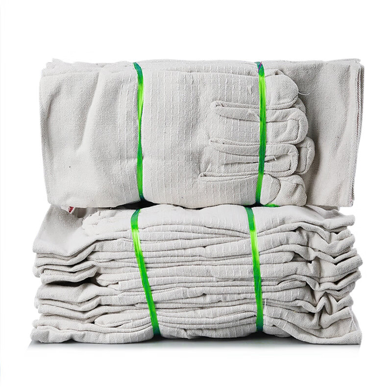 Huadun Canvas Work Gloves, Durable Protective Thickened for Construction Sites And Machinery Operations [Beijing Warehouse] 24-Strand Double-Layer Thickened, 10 Pairs