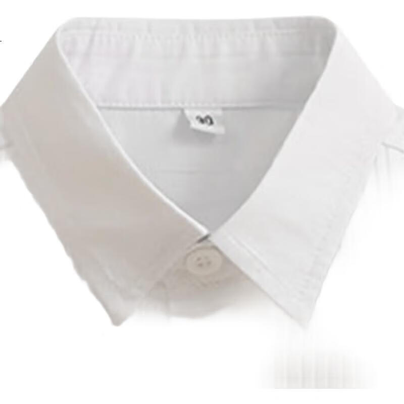 LUOBOBEIBEI Children's Shirt, Summer Boys' Korean Style Turn-Down Collar Shirt, Fashionable Undershirt for Young Children, White-1, Size 140