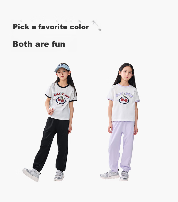 BALABALA Children's Clothing Short-Sleeve Set for Girls, Two-Piece Summer Outfit 2025, Quick-Dry Long Pants, Preppy Style 208225119009 4