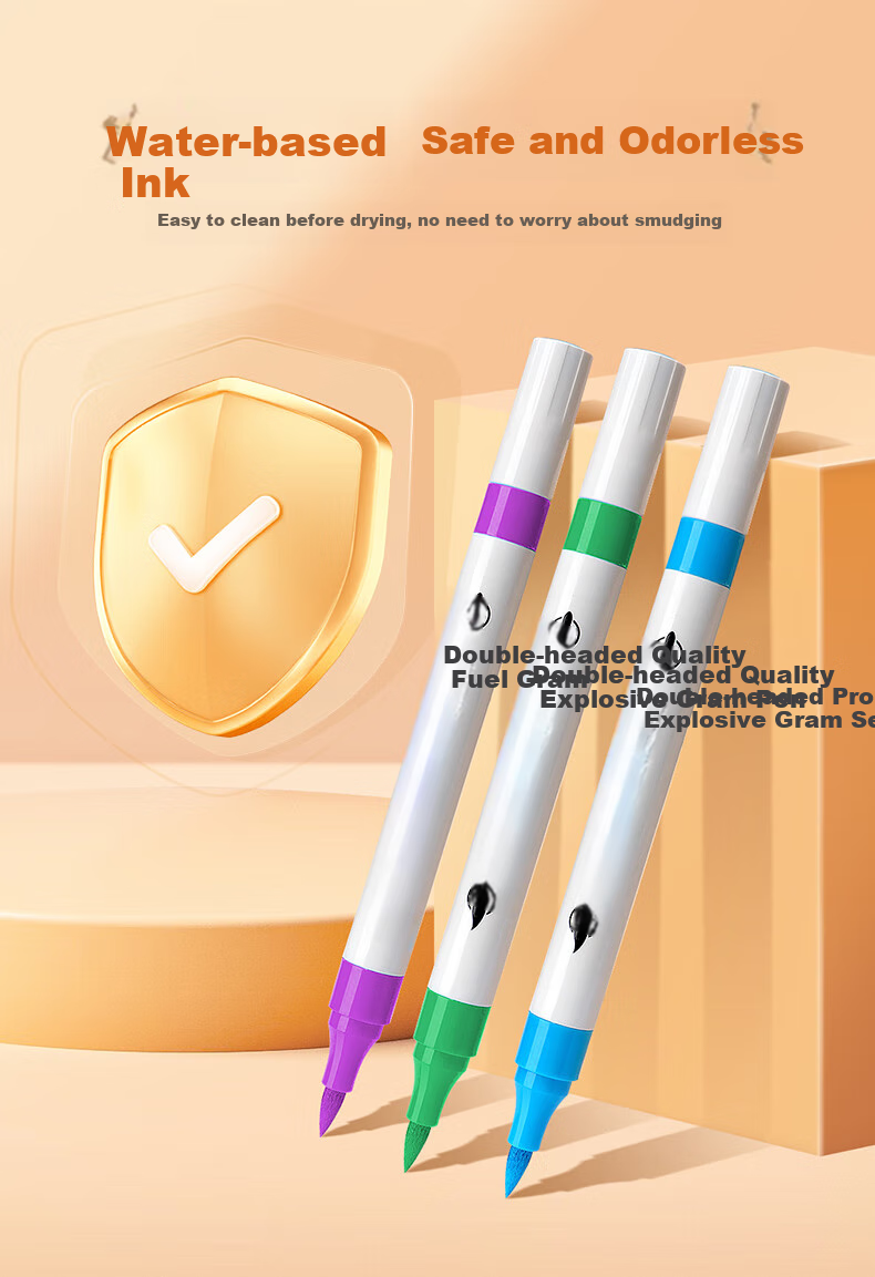 BAOKE [Bestseller] MP2921-1212 Color Water-Based Acrylic Marker Single-Tip Wear-Resistant Art Drawing Instant Photo Graffiti Pen Painting Pen Boxed Watercolor Pe 6