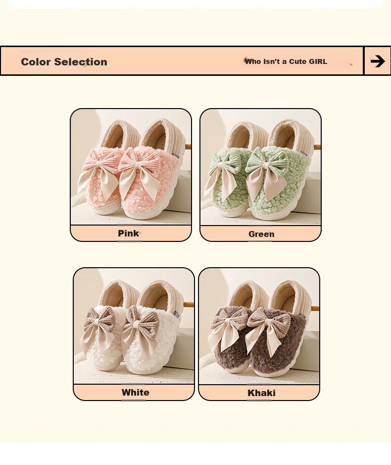 Taxiang Cotton Slippers for Men And Women, Indoor Home Use, Thick Sole, Warm Plush Cotton Shoes TR239 5