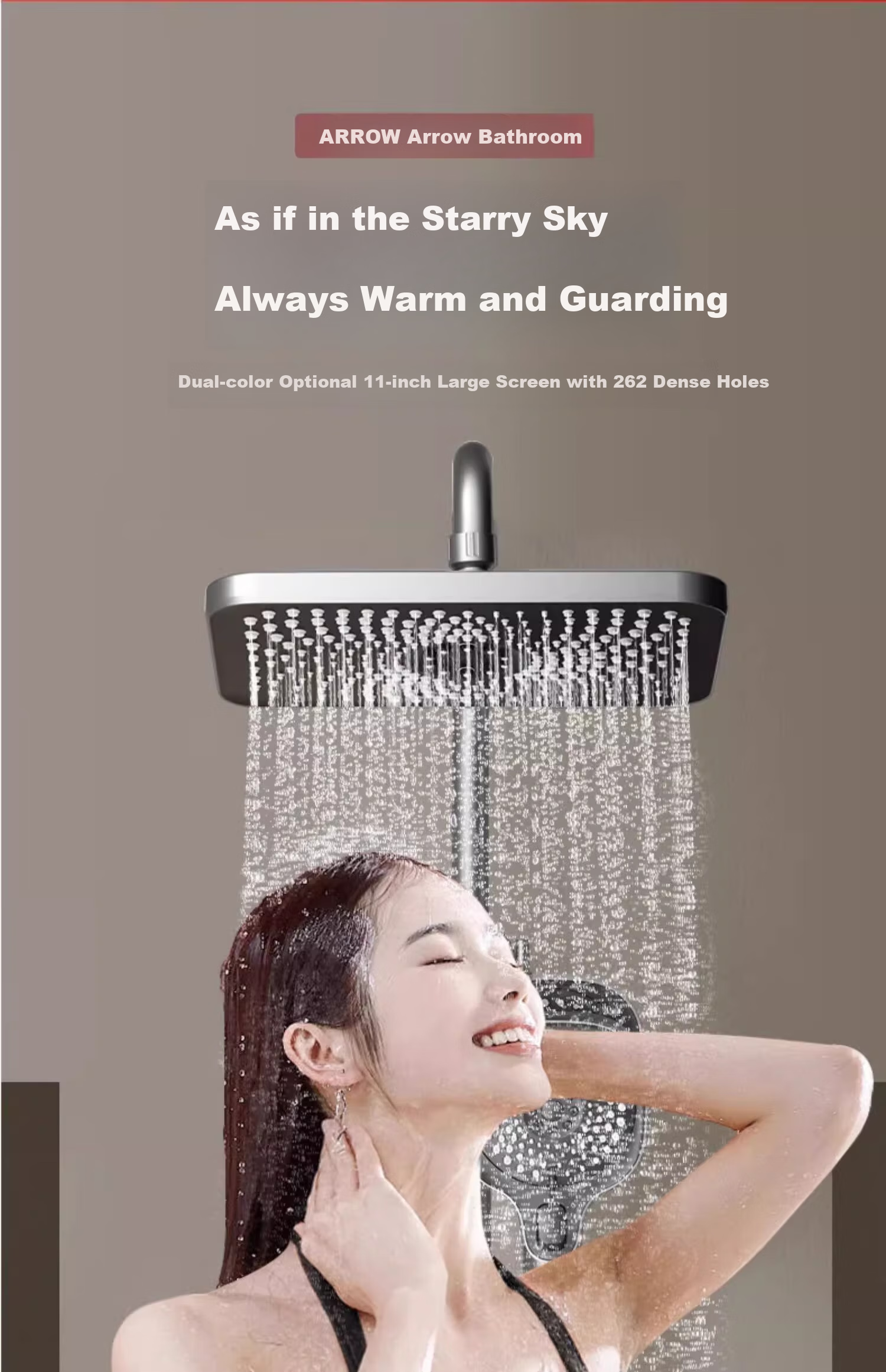 ARROW Shower Head, Large Top Spray, Water-Saving Pressure-Increasing High Screen Pressure Spray 2