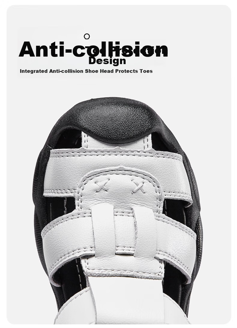 Yearcon Kids Summer Non-Slip Boys Beach Sandals Protective Toe Soft Sole Baby Sandals Black Size 27 6