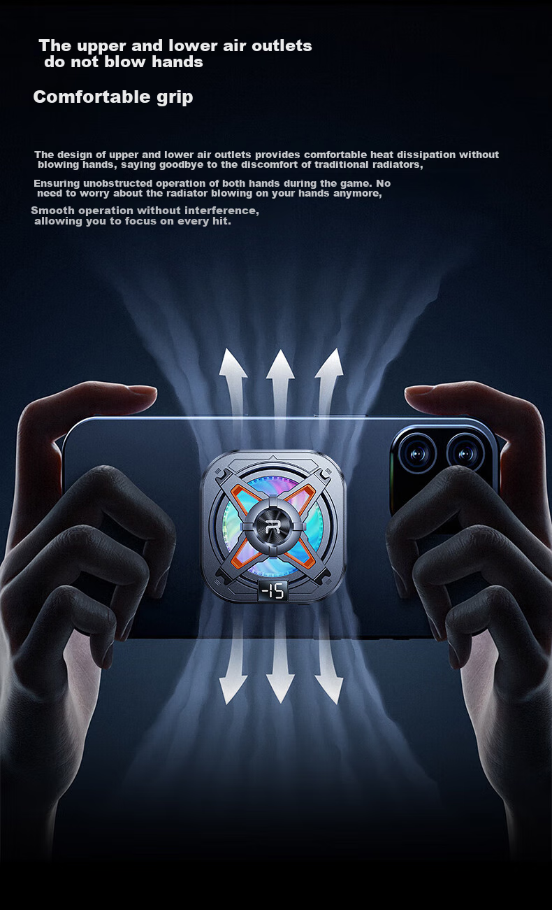 REMAX REMAX Magnetic Phone Cooler, Gaming And Live Streaming Cooling Device, Lightweight at Only 63g, Semiconductor Cooling Back Clip, Suitable for Apple Tablets, Red Magic, IQOO AI 20