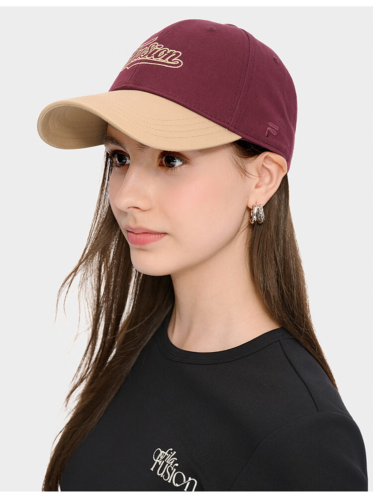 FILAFUSION FILA Trendy Couple's Colorblock Baseball Cap Autumn Sunshade Sports Hat 8