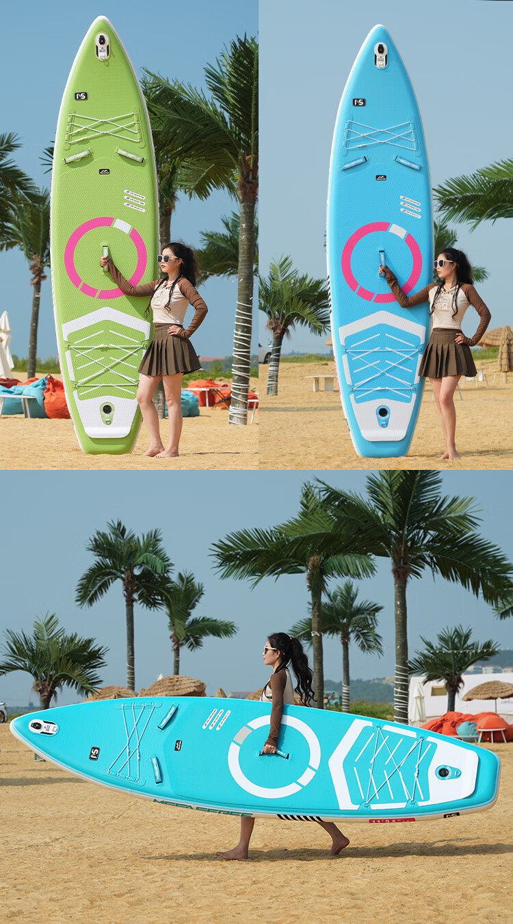 MSEASFREE Colorful Surf Paddleboard Fishing Yoga SUP Upgraded Colorful Yellow 11