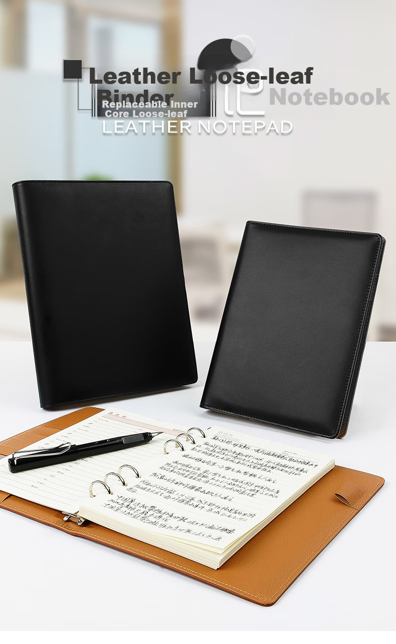 Faramon A5 Detachable Loose-Leaf Binder Ring Soft Leather Notebook Stationery Journal Business Notebook Customizable Logo 1