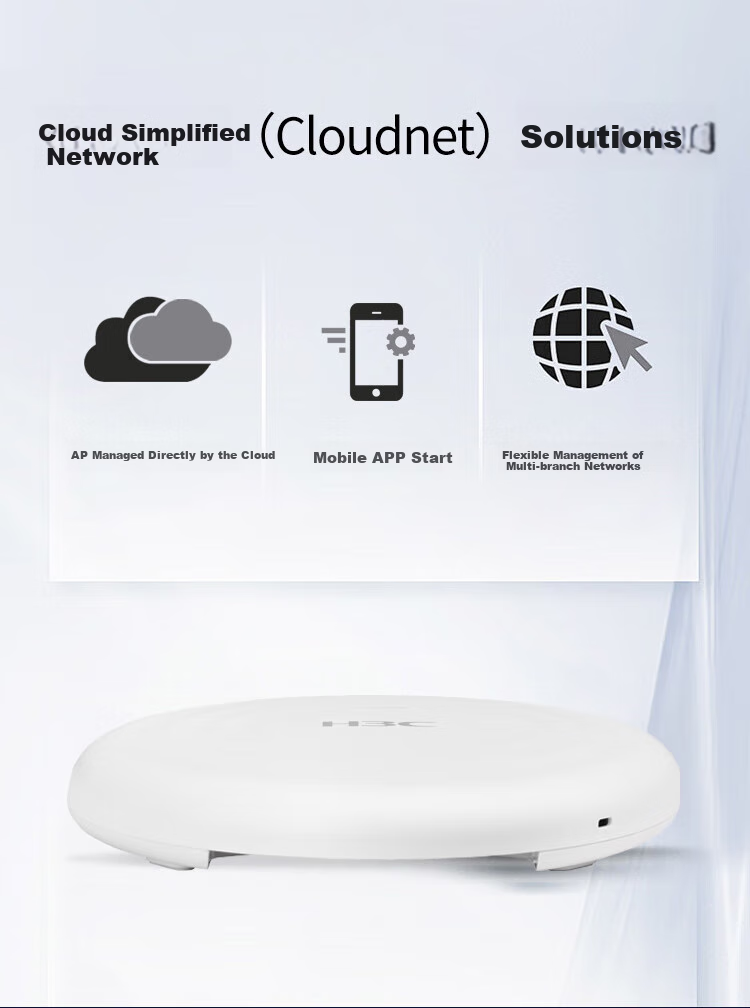 H3C UAP662-E, WiFi 6 Indoor Wireless Ceiling AP, 2700Mbps Speed, Dual-Band Five-Stream, Supports up to 60 Devices, Cloud Management, Plug-And Seamless Roaming 9