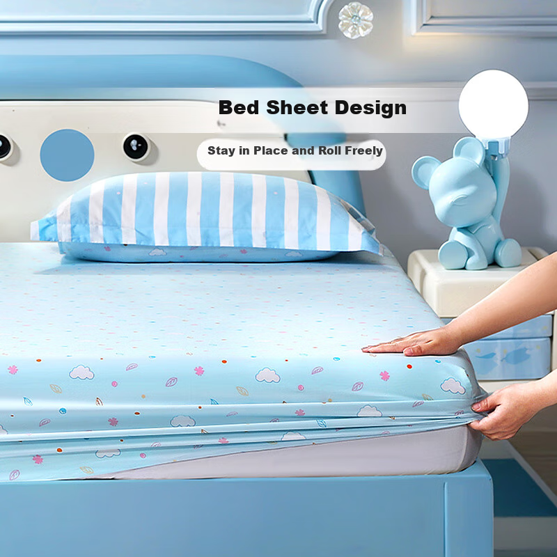 Fuannaertong Class A 60-Count Long-Staple Cotton Single Bed Sheet, 100% Pure Cotton, 1.5m