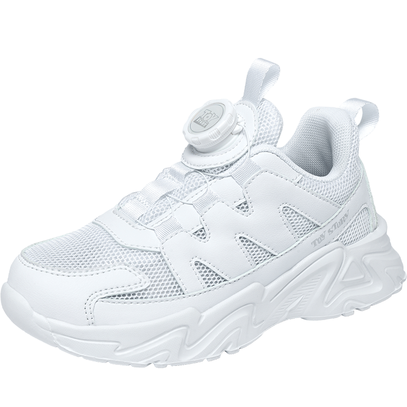 Disney Children's Running Shoes for Boys And Girls, Outdoor Spring And Autumn White Sneakers, Breathable Sports Shoes for Older Kids, 319 Double Mesh, Size 37