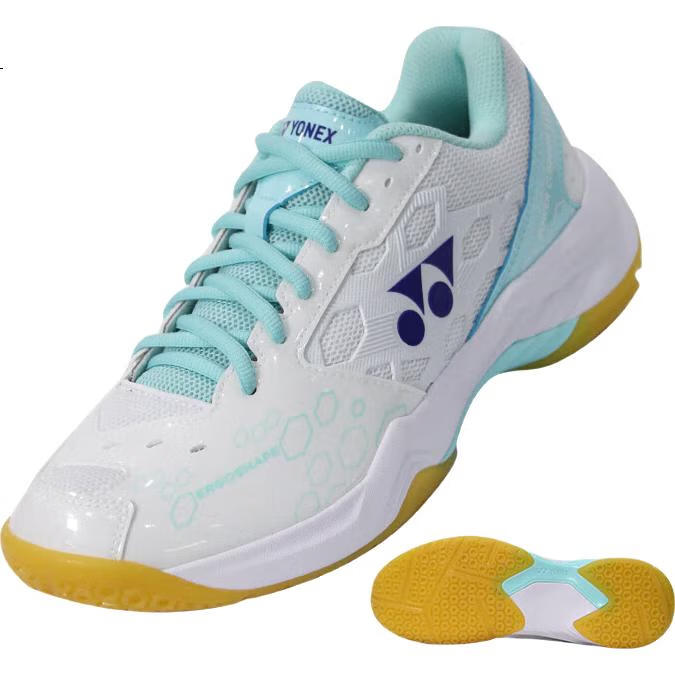 Кроссовки для бадминтона YONEX SHB101CR, мужские и женские, дышащие, амортизирующие, унисекс, белые с мятным, размер 37