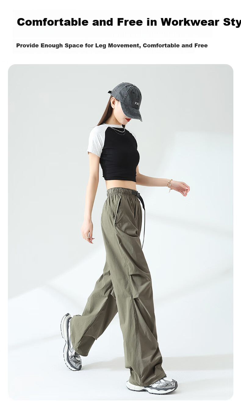 MJ STYLE Functional Cargo Paratrooper Pants for Women, Summer 2026, Cool And Lightweight, Sun Protection, Casual Outdoor Hiking, Two-Way Wear Sports Pants 7