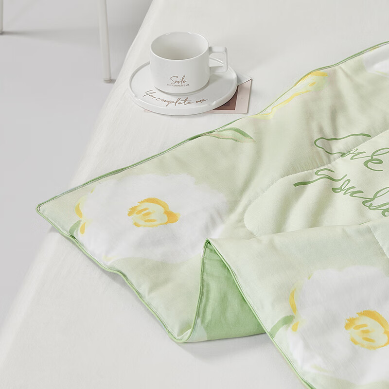 Boyang Home Textile Summer Cooling Quilt Antibacterial Washable 100% Cotton Air Conditioning Quilt Pure Cotton Summer Blanket Approx. 2 Jin 150*210cm