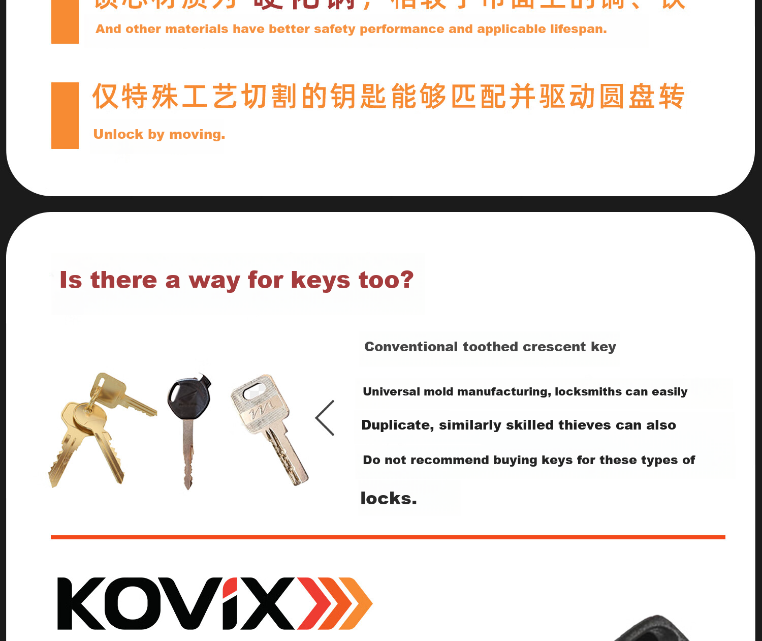 KOVIX KNX15 High-Capacity Motorcycle Lock, Stainless Steel Disc Brake Lock, Smart Alarm Lock, Anti-Theft Disc Lock for Motorcycles 14